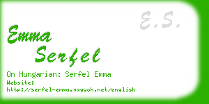 emma serfel business card